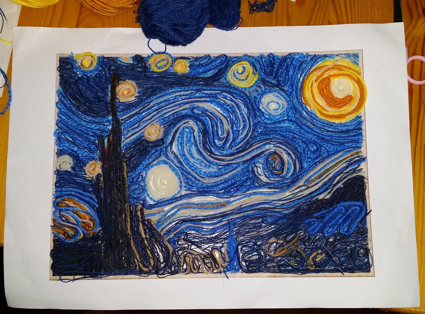 毛线粘贴画图片毛线粘贴画怎么做