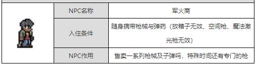 泰拉瑞亚里的军火商该如何出现 泰拉瑞亚军火商怎么出现